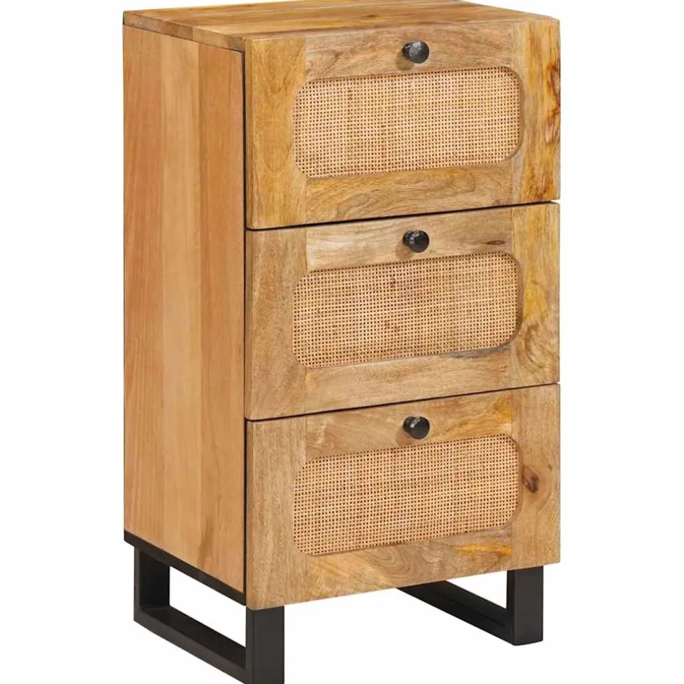 vidaXL Dressoir met lade Bruin 40 x 33 x 75 cm Massief Mango Hout