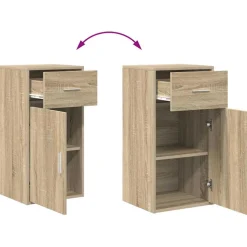 vidaXL Dressoir met lade Sonoma Eiken 38 x 34 x 75 cm