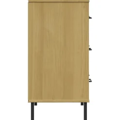 vidaXL Dressoir met 3 lades OSLO 77x40x79,5 cm grenenhout bruin