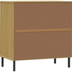 vidaXL Dressoir met 3 lades OSLO 77x40x79,5 cm grenenhout bruin