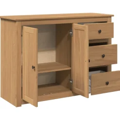 vidaXL Dressoir met lades Panama 112x40x80 cm massief grenenhout