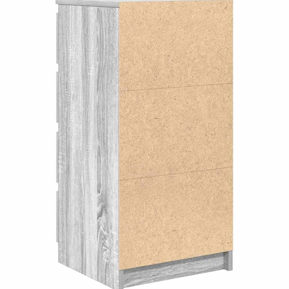 vidaXL Dressoir met lades 37,5x35x99 cm spaanplaat grijs Sonoma