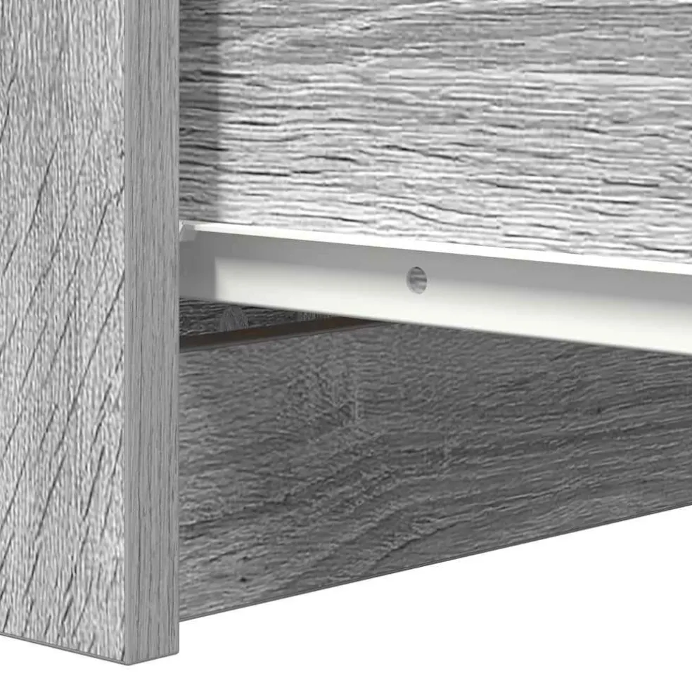 vidaXL Dressoir met lades 37,5x35x99 cm spaanplaat grijs Sonoma