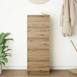 vidaXL Dressoir met lades 37,5x35x99cm spaanplaat artisanaal eikenhout