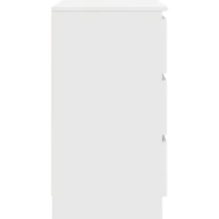 vidaXL Dressoir met lade 71x35x65 cm spaanplaat wit