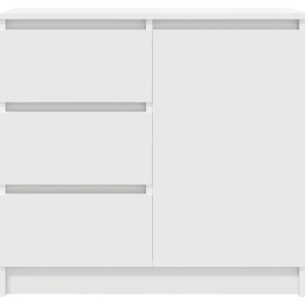 vidaXL Dressoir met lade 71x35x65 cm spaanplaat wit
