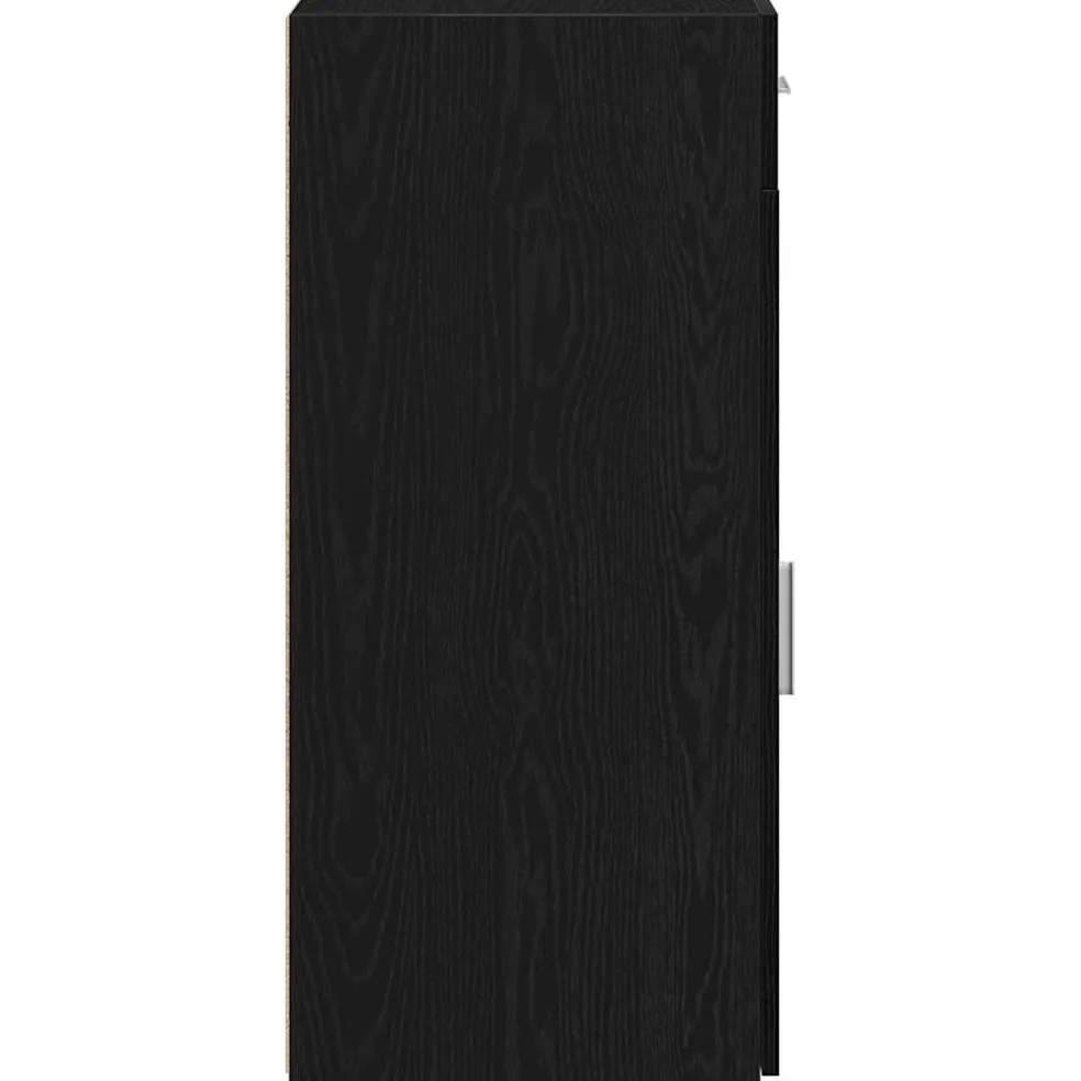 vidaXL Dressoir met lade Zwart Eiken 30 x 42,5 x 93 cm