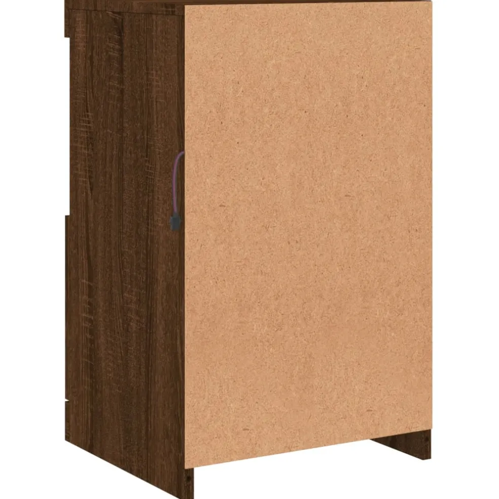 vidaXL Dressoir met LED-verlichting 41x37x67 cm bruin eikenkleur