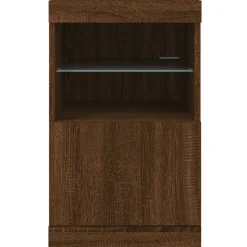 vidaXL Dressoir met LED-verlichting 41x37x67 cm bruin eikenkleur