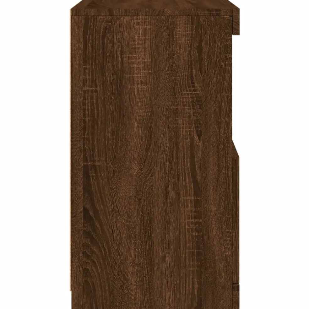 vidaXL Dressoir met LED-verlichting 41x37x67 cm bruin eikenkleur