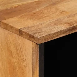 vidaXL Dressoir met opslag Naturel 80 x 33 x 75 cm Massief Mango Hout