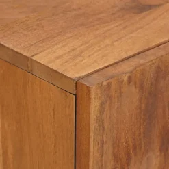 vidaXL Dressoir met plank Acacia Bruine Afwerking 90 x 33 x 75 cm