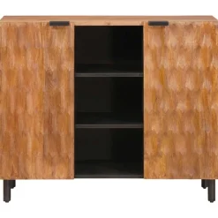 vidaXL Dressoir met plank Acacia Bruine Afwerking 90 x 33 x 75 cm