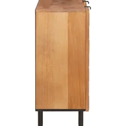vidaXL Dressoir met plank Acacia Bruine Afwerking 90 x 33 x 75 cm