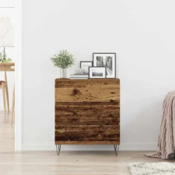 vidaXL Dressoir Oudhout 60 x 35 x 70 cm Bewerkt hout