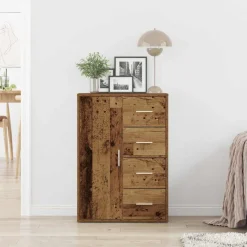 vidaXL Dressoir Oudhout 60 x 31 x 84 cm Bewerkt hout