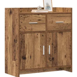 vidaXL Dressoir Oud hout 75 x 36 x 80 cm Bewerkt hout