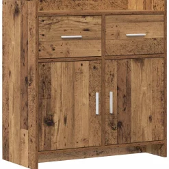 vidaXL Dressoir Oud hout 75 x 36 x 80 cm Bewerkt hout
