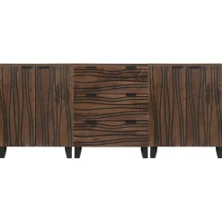 vidaXL Dressoir set 3 st Bruin 180 x 33 x 75 cm Massief Mango Hout