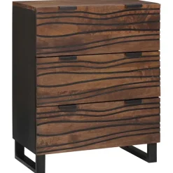 vidaXL Dressoir set 3 st Bruin 180 x 33 x 75 cm Massief Mango Hout