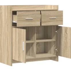 vidaXL Dressoir Sonoma Eiken 75 x 36 x 80 cm Bewerkt hout