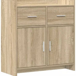 vidaXL Dressoir Sonoma Eiken 75 x 36 x 80 cm Bewerkt hout
