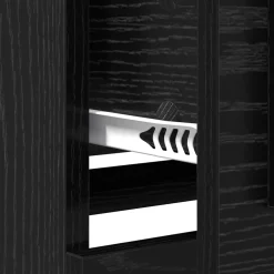 vidaXL Dressoirs 3 st Zwart eiken 210 x 35,5 x 67,5 cm Bewerkt hout