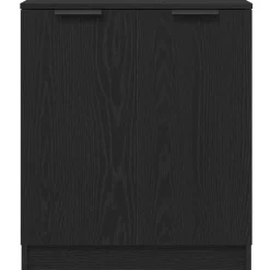 vidaXL Dressoir 3 st Zwart Eiken 180 x 30 x 70 cm Bewerkt hout