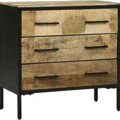 vidaXL Dressoirs 70 x 35 x 70 cm Bruin Massief ruw mangohout