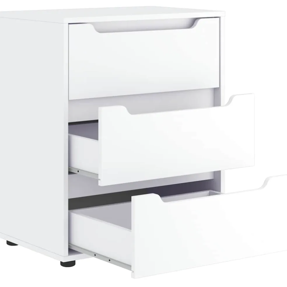 vidaXL Dressoir VISNES 60x40x73 cm bewerkt hout zwart
