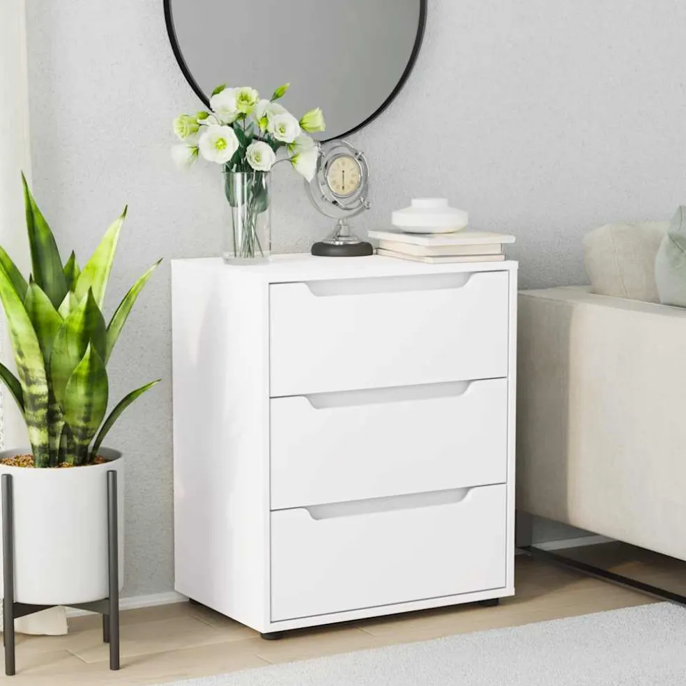 vidaXL Dressoir VISNES 60x40x73 cm bewerkt hout zwart