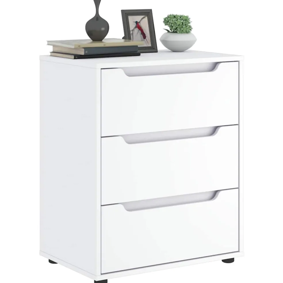 vidaXL Dressoir VISNES 60x40x73 cm bewerkt hout zwart