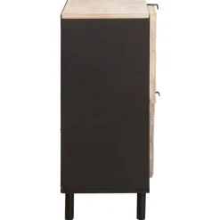 vidaXL Dressoir Witte Was Afwerking 80 x 33 x 75 cm Massief Mango Hout