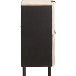 vidaXL Dressoir Witte Was Afwerking 60 x 33 x 75 cm Massief Mango Hout