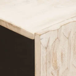 vidaXL Dressoir Witte Was Afwerking 60 x 33 x 75 cm Massief Mango Hout