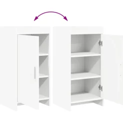 vidaXL Dressoir Wit 40 x 36 x 80 cm Bewerkt hout