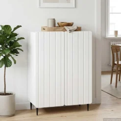 vidaXL Dressoir Wit 66 x 34,5 x 92 cm Bewerkt hout