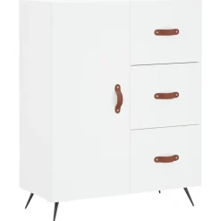 vidaXL Dressoir 69,5x34x90 cm bewerkt hout wit