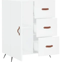 vidaXL Dressoir 69,5x34x90 cm bewerkt hout wit