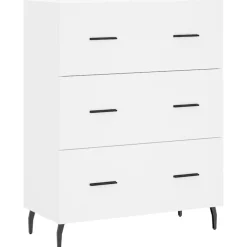vidaXL Dressoir 69,5x34x90 cm bewerkt hout wit
