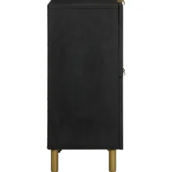 vidaXL Dressoir 60x33x75 cm bewerkt hout zwart