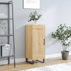 vidaXL Dressoir 34,5x34x90 cm bewerkt hout sonoma eiken