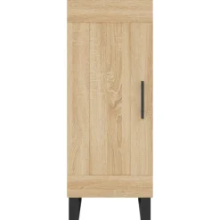 vidaXL Dressoir 34,5x34x90 cm bewerkt hout sonoma eiken