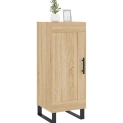 vidaXL Dressoir 34,5x34x90 cm bewerkt hout sonoma eiken