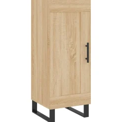 vidaXL Dressoir 34,5x34x90 cm bewerkt hout sonoma eiken