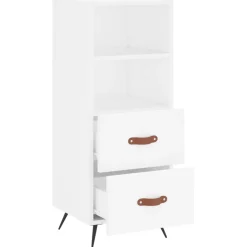 vidaXL Dressoir 34,5x34x90 cm bewerkt hout wit