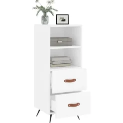 vidaXL Dressoir 34,5x34x90 cm bewerkt hout wit