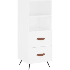 vidaXL Dressoir 34,5x34x90 cm bewerkt hout wit