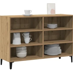 vidaXL Dressoir 103,5x35x70 cm bewerkt hout artisanaal eikenkleurig