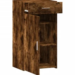 vidaXL Dressoir 50x42,5x93 cm bewerkt hout gerookt eikenkleurig